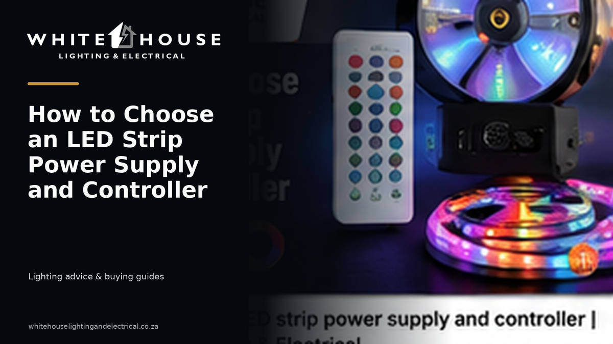 LED strip, controller and power-supply setup illustrating how to choose compatible LED strip control equipment.