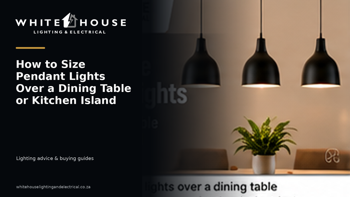 Pendant lights above a dining table illustrating correct sizing and spacing over dining tables and kitchen islands.