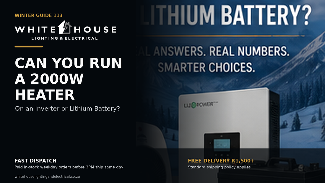 2000W heater with inverter and lithium battery illustrating winter backup-power runtime and sizing considerations.