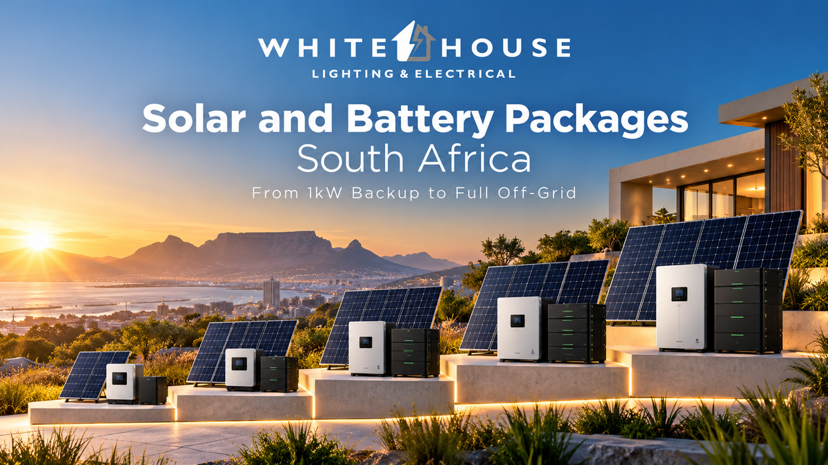 Range of solar inverter and battery packages from compact 1kW backup systems to large off-grid home solutions.