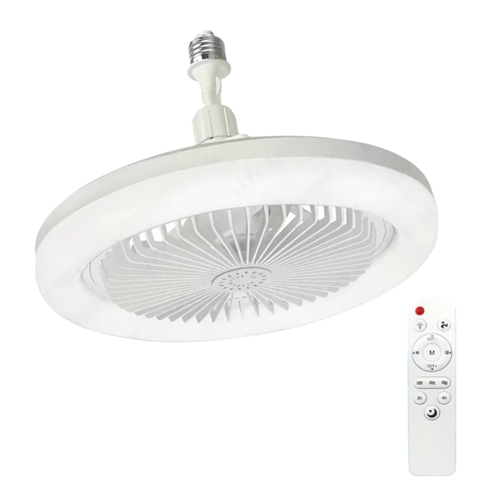 Whitehouse Lighting And Electrical WHL&E E27 Screw-In 26cm White LED Ceiling Fan Light with Remote Control  Whitehouse Lighting And Electrical