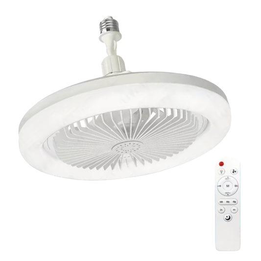 Whitehouse Lighting And Electrical WHL&E E27 Screw-In 26cm White LED Ceiling Fan Light with Remote Control  Whitehouse Lighting And Electrical