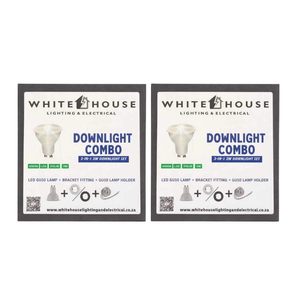 WHL&E 3 Piece White Downlight Fitting Kit alternate product view