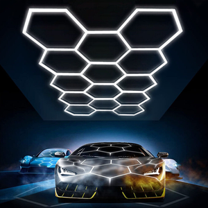 WHL&E 14 Hexagonal Honeycomb LED Ceiling Light