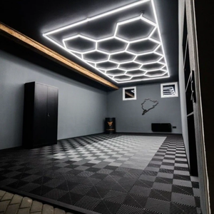 WHL&E 14 Hexagonal Honeycomb LED Ceiling Light