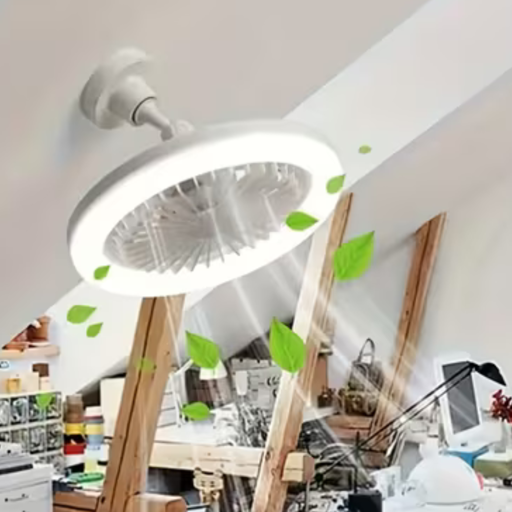 Whitehouse Lighting And Electrical WHL&E E27 Screw-In 26cm White LED Ceiling Fan Light with Remote Control  Whitehouse Lighting And Electrical
