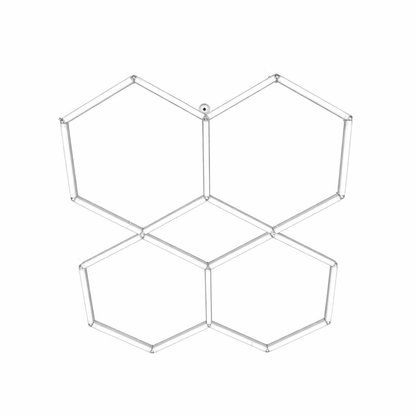 Whitehouse Lighting And Electrical WHL&E 4-Hexagonal Honeycomb LED Ceiling Light  Whitehouse Lighting And Electrical