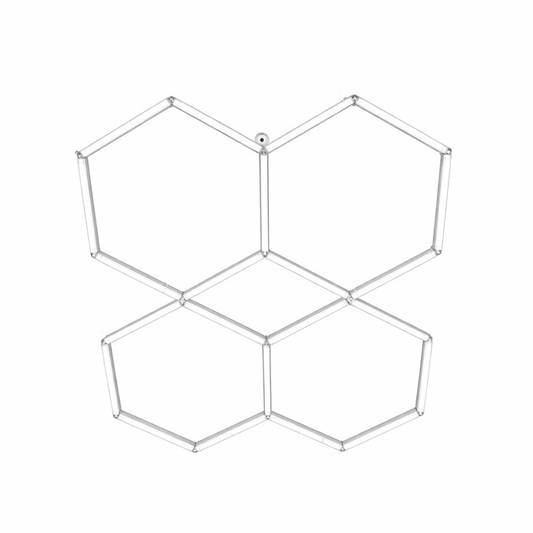 Whitehouse Lighting And Electrical WHL&E 4-Hexagonal Honeycomb LED Ceiling Light  Whitehouse Lighting And Electrical