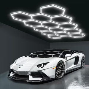 WHL&E 14 Hexagonal Honeycomb LED Ceiling Light