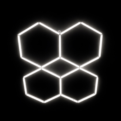 Whitehouse Lighting And Electrical WHL&E 4-Hexagonal Honeycomb LED Ceiling Light  Whitehouse Lighting And Electrical