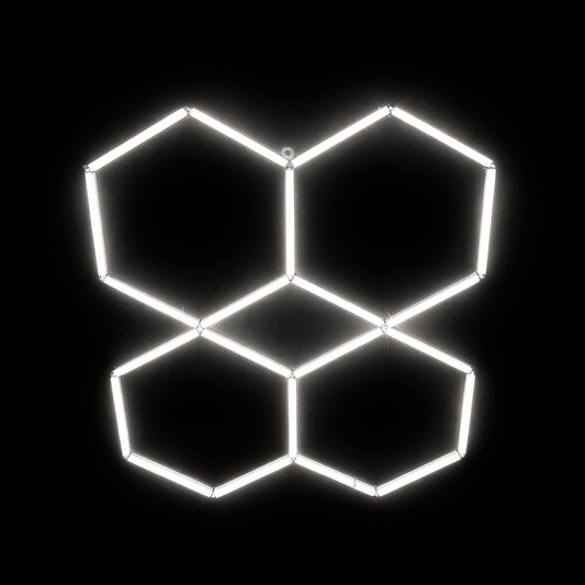 Whitehouse Lighting And Electrical WHL&E 4-Hexagonal Honeycomb LED Ceiling Light  Whitehouse Lighting And Electrical