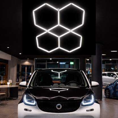 Whitehouse Lighting And Electrical WHL&E 4-Hexagonal Honeycomb LED Ceiling Light  Whitehouse Lighting And Electrical