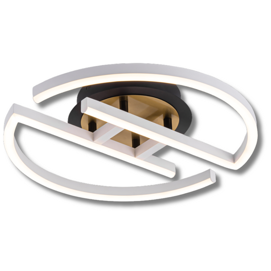 Brightstar CF609 CCT Black, White & Satin Brass Ceiling Fitting