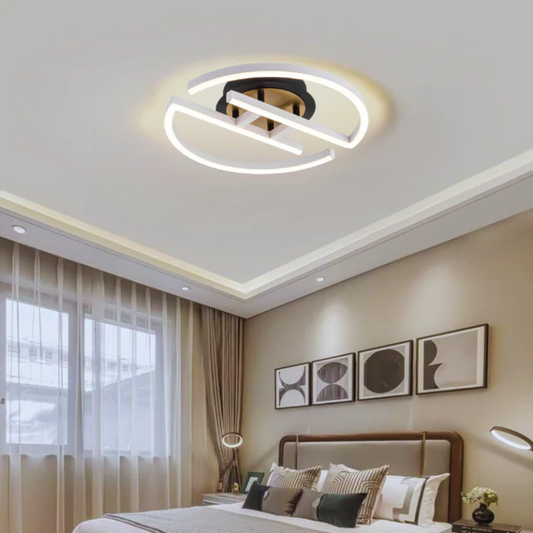 Brightstar CF609 CCT Black, White & Satin Brass Ceiling Fitting