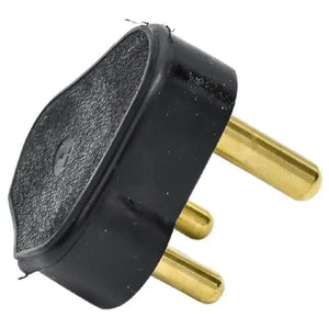 Waco A0011188 Rubber 16A 3 Pin Black Plug Top