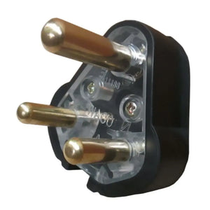Waco A0011188 Rubber 16A 3 Pin Black Plug Top