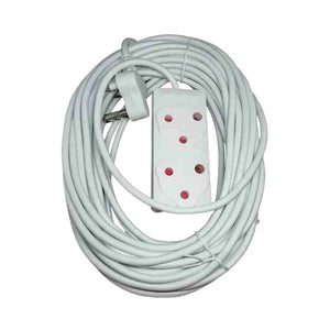 WHL&E 1mm x 15m Double Plug White Extension Cord