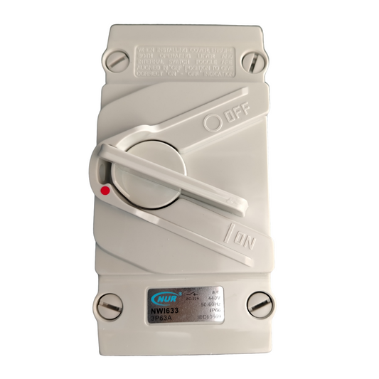 NUR Isolator Switch 63A 3P WP