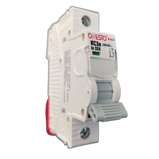 Onesto 32A 1P 3kA MCB Grey Toggle