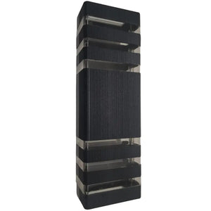 WHL&E 8401/2 Up And Down Facing Outdoor Rectangular Black Wall Light