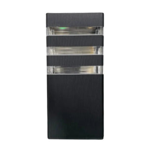 WHL&E Up Facing Outdoor Rectangular Black Wall Light