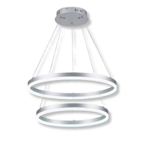 WHL&E 6993 38W LED Silver Pendant Light