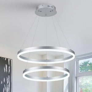 WHL&E 6993 38W LED Silver Pendant Light