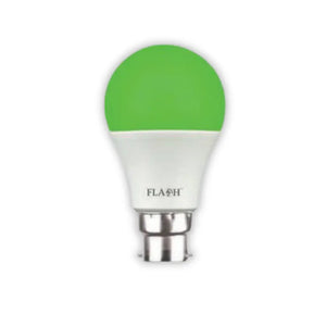 Flash 6W LED A60 B22 Green Bulb