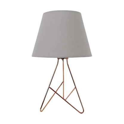Whitehouse Lighting And Electrical Rose Gold With White Table Lamp  Whitehouse Lighting And Electrical