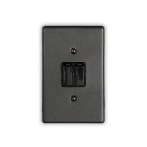 Crabtree 2 Lever 1 Way Graphite Switch