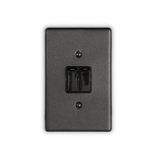Crabtree 2 Lever 1 Way Graphite Switch - Whitehouse Lighting And Electrical
