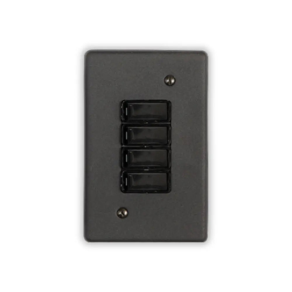 Crabtree 4 Lever 1 Way Graphite Switch - Whitehouse Lighting And Electrical