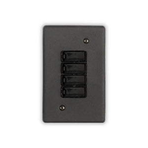 Crabtree 4 Lever 1 Way Graphite Switch