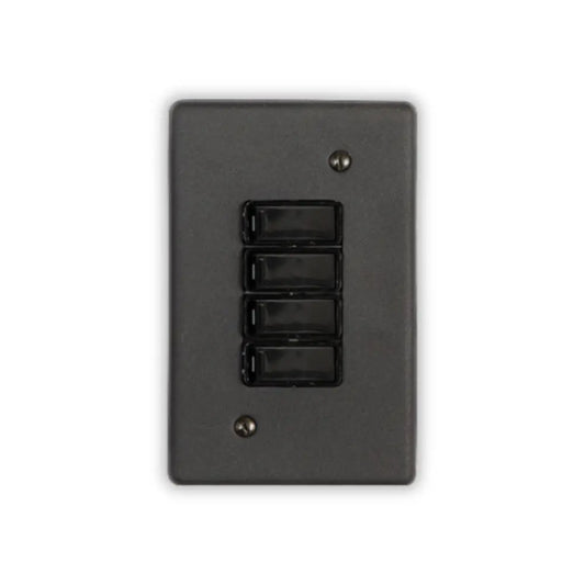 Crabtree 4 Lever 1 Way Graphite Switch - Whitehouse Lighting And Electrical