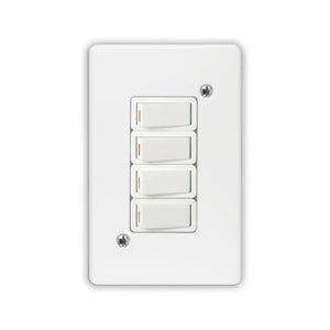Crabtree 1 Way 4x2 4 Lever Switch