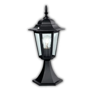 Starlit 6 Panel Lantern Matte Black Wall Light