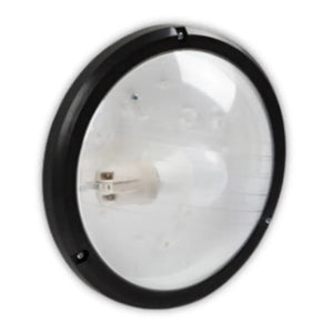 Eurolux Exo E27 Black Clear Bulkhead Light