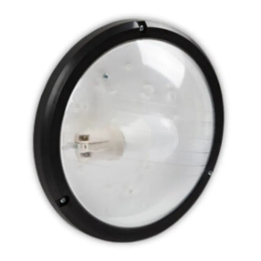Eurolux Exo Black Clear Bulkhead E27 - Whitehouse Lighting And Electrical