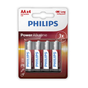 Philips Alkaline AA Battery 4 Pack