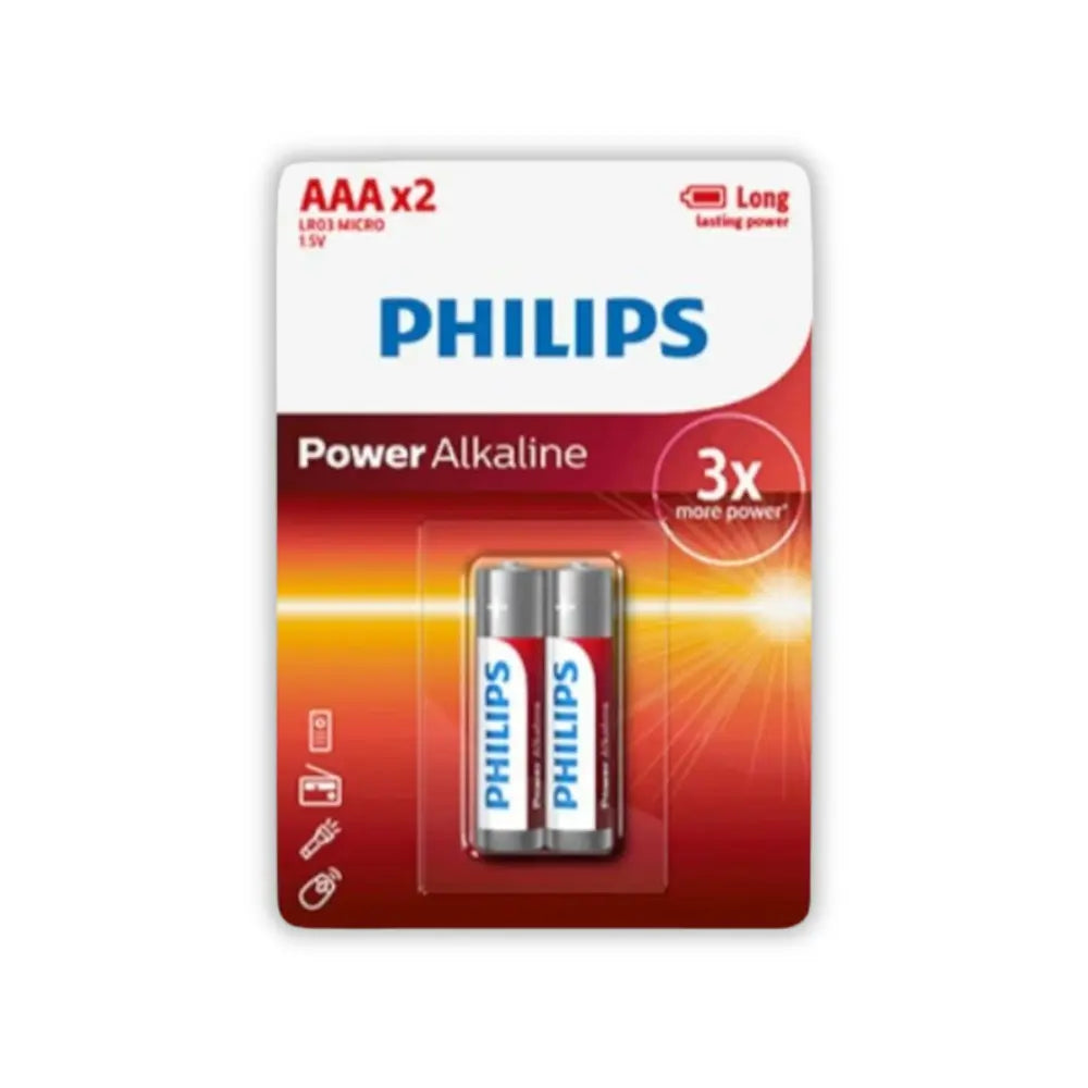 Philips Alkaline AAA 2pack Battery - Whitehouse Lighting And Electrical
