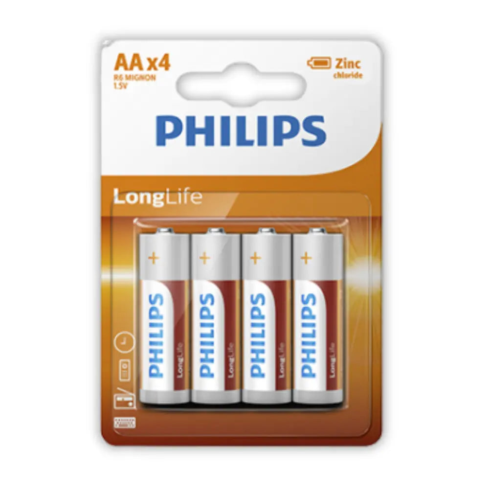 Philips Zinc AAA 4Pack Battery - Whitehouse Lighting And Electrical
