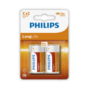 Philips Zinc C Battery 2 Pack