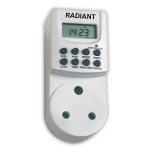 Radiant RE349 8 Button 7 Day Digital Plug Timer Switch