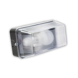 WHL&E Plastic Budget Rectangular Black Bulkhead Light