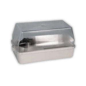 WHL&E Plastic Budget Rectangular White Bulkhead Light