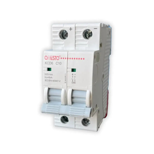 Onesto 16A 2P 6KA 500VDC MCB - Whitehouse Lighting And Electrical