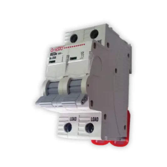 Onesto 20A 2P 3KA MCB Grey Toggle - Whitehouse Lighting And Electrical