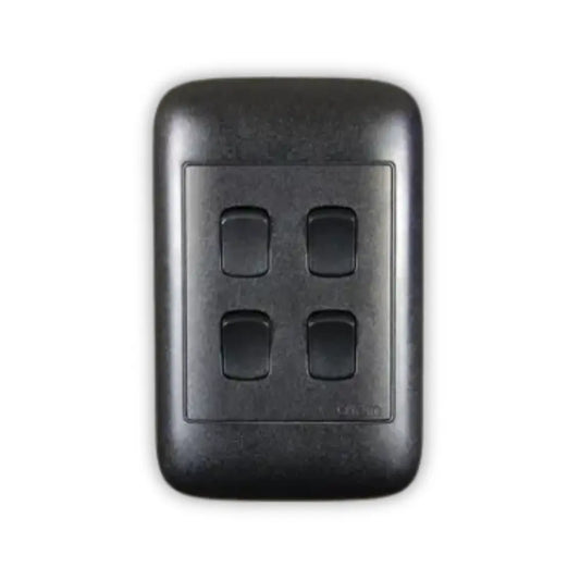 Onesto Oracle 4x2 4Lever 1Way SWI Black - Whitehouse Lighting And Electrical