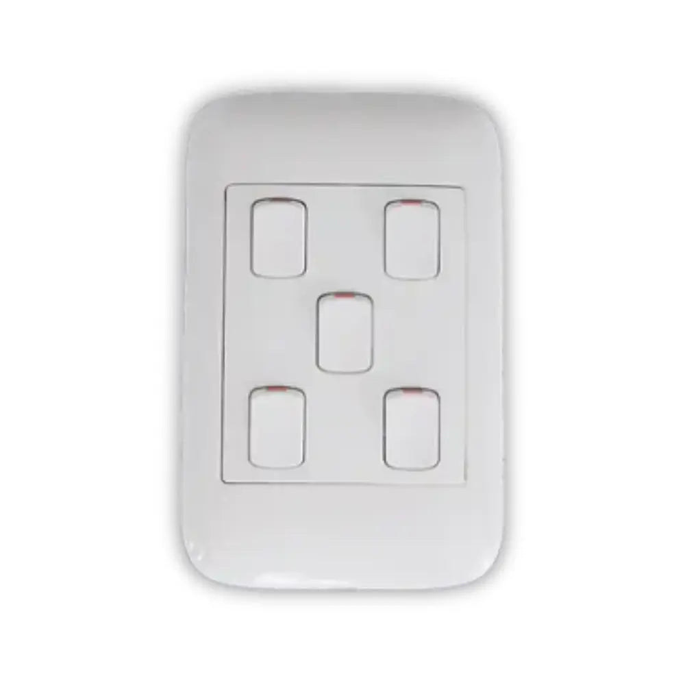 Onesto Oracle 4x2 5 Lever 1 Way Switch - Whitehouse Lighting And Electrical