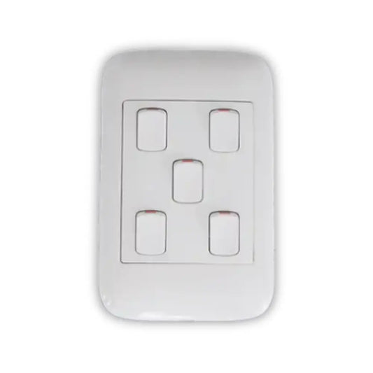 Onesto Oracle 4x2 5 Lever 1 Way Switch - Whitehouse Lighting And Electrical